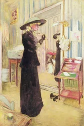 Charlotte Lysès, 1912 (pastel på lærred)